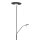 Plafonnier LED avec bras de lecture en noir 185 cm dimmable
