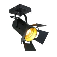 Spot de plafond industriel flexible L:58 cm en noir...