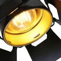 Spot de plafond industriel flexible L:58 cm en noir...