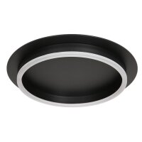 Plafonnier LED métal plastique noir 20 W 2700 K
