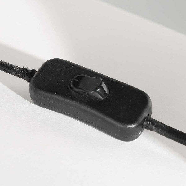 Lampe de chevet pauvre en fleurs noir or E27 65 cm