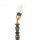 Lampe de chevet pauvre en fleurs noir or E27 65 cm