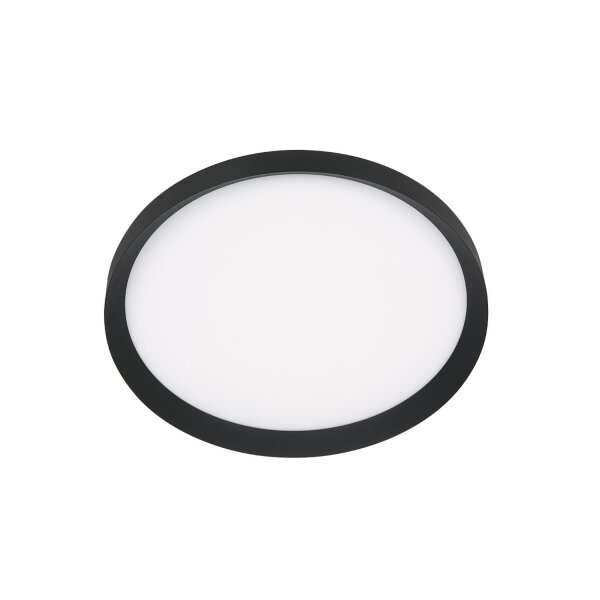 Plafonnier LED noir blanc L:40 cm 2700 K rond