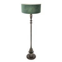 Lampadaire bois lin noir vert 153 cm E27...
