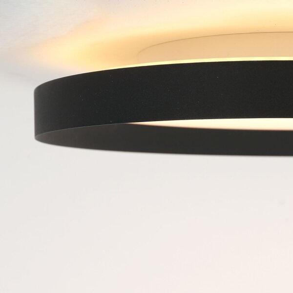 Plafonnier rond à LED noir blanc 2700 K Ø50 cm