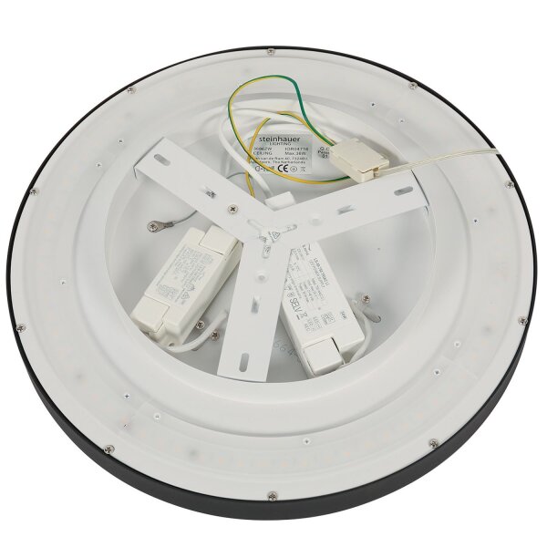 Plafonnier rond à LED noir blanc 2700 K Ø50 cm
