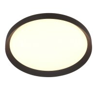 Plafonnier rond à LED noir blanc 2700 K Ø50 cm