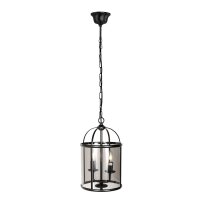 Lampe à suspendre verre métal noir gris...