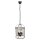 Suspension verre métal noir gris fumé L:31 cm E14