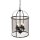 Suspension verre métal noir gris fumé L:31 cm E14