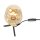 Lampe de table verre métal en laiton noir E27 23 cm
