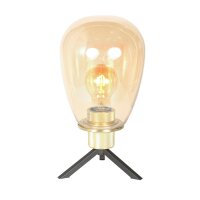 Lampe de table Abat-jour en verre en laiton E27 28 cm de...