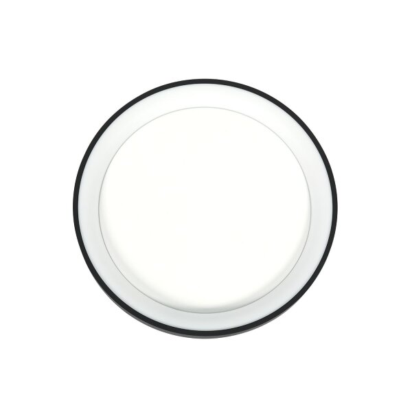 Plafonnier LED Noir Blanc Ø28 cm 2700 K confortable