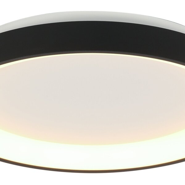 Plafonnier LED Noir Blanc Ø28 cm 2700 K confortable