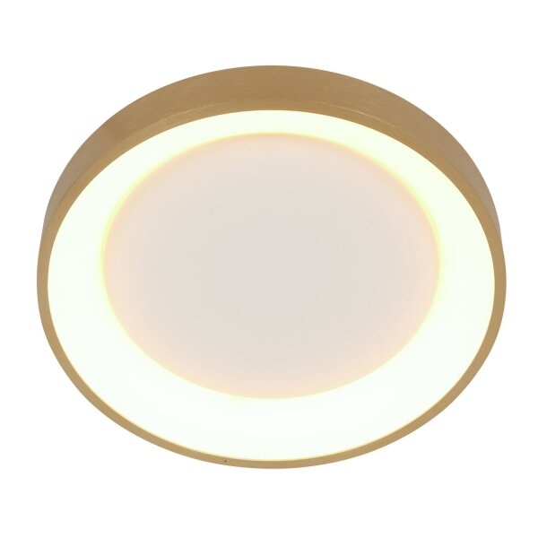 Plafonnier LED or blanc Ø38 cm 30 W confortable