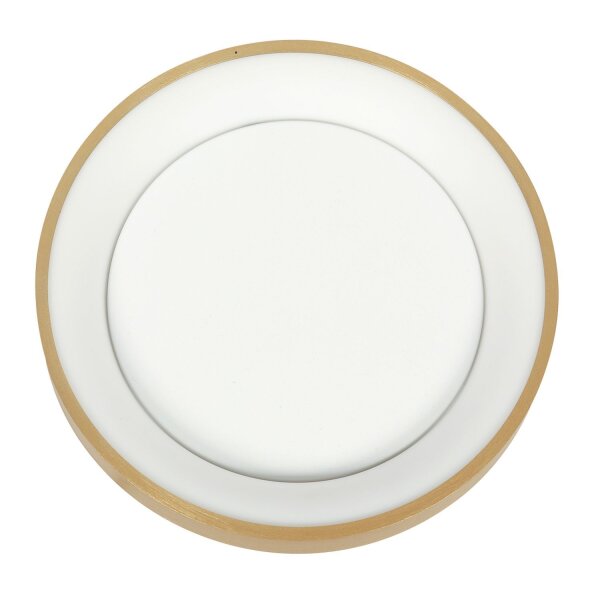 Plafonnier LED or blanc Ø38 cm 30 W confortable