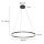 Lampe à suspendre LED métal plastique 80 cm rond 60 W 2700 K