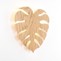 Applique décorative en bois Feuille lumière...