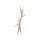 Plafonnier bois verre 66 cm de long en pin blanc 6x G9