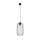 Suspension ronde métal noir E27 L:16 cm Rétro