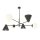 Blendarme Plafonnier noir blanc L:70 cm E14 6-flmg