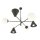 Blendarme Plafonnier noir blanc L:70 cm E14 6-flmg