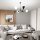 Blendarme Plafonnier noir blanc L:70 cm E14 6-flmg