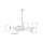 Blendarme Plafonnier noir blanc L:70 cm E14 6-flmg