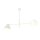 Plafonnier faible éblouissement métal verre E14 2 flammes blanc