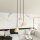 Suspension ronde en métal Ø20 cm GX53 en noir et or