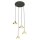 Lampe à suspendre ronde en métal Ø30 cm GX53 en noir et or