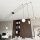 Grande lampe suspendue flexible verre métal 200 cm de câble