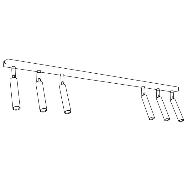 Spot de plafond mobile en métal G9, longueur 90 cm, noir