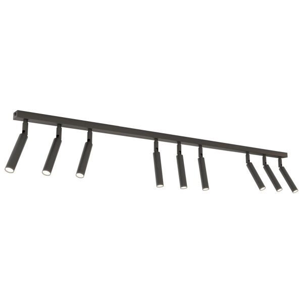 Spot de plafond réglable noir métal G9 116 cm de long