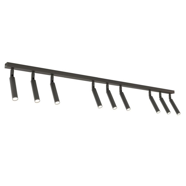 Spot de plafond réglable noir métal G9 116 cm de long