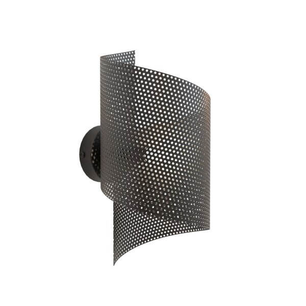 Applique murale en métal élégante G9 P:17 cm Noir Moderne
