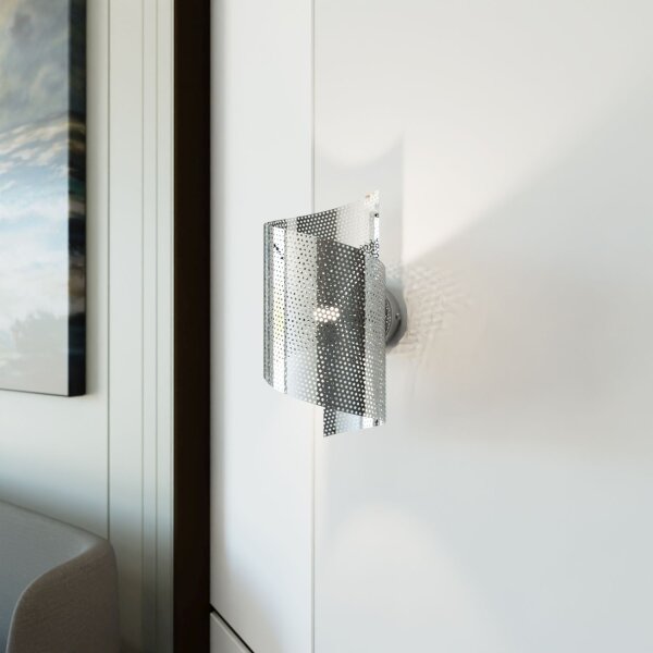 Applique murale en métal de style G9 P:17 cm en argent Moderne