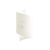 Applique Moderne M&eacute;tal courb&eacute; G9 L:17 cm Blanc