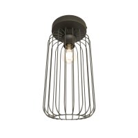 Fil de fer Plafonnier Noir Métal E27 Ø16 cm...