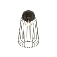 Fil de fer Plafonnier Noir Métal E27 Ø16 cm...