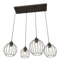 Lampe à suspendre en métal E27 noir...