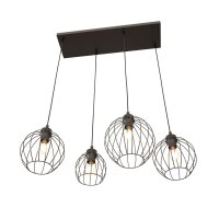 Lampe à suspendre en métal E27 noir...