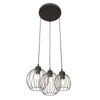Lampe à suspendre métallique E27 3 flammes...