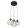 Lampe à suspendre métallique E27 3 flammes L:30 cm rond noir