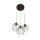 Lampe à suspendre métallique E27 3 flammes L:30 cm rond noir