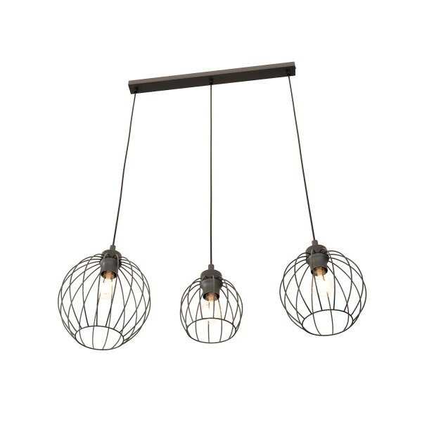 Suspension longue fil E27 L:77 cm Métal noir