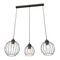 Suspension longue fil E27 L:77 cm Métal noir