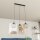 Suspension longue fil E27 L:77 cm Métal noir