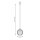 Lampe à suspendre ronde noire métal E27 Ø24 cm Abat-jour filaire
