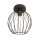 Plafonnier E27 métal Abat-jour fil Ø24 cm rond noir